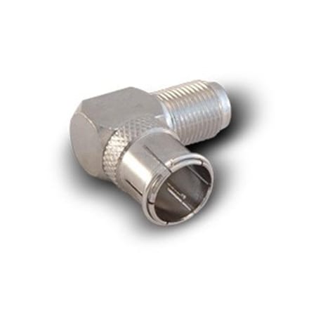 Homevision Technology Home Vision Technology DGA6043 L-Shape Quick Male to Female F Adaptor - 50 Pieces-Bag DGA6043